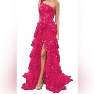 Stunning Hot Pink Sequin Gown